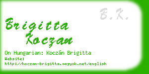 brigitta koczan business card